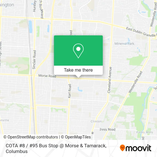 COTA #8 / #95 Bus Stop @ Morse & Tamarack map