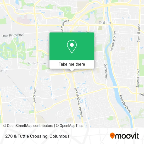 270 & Tuttle Crossing map