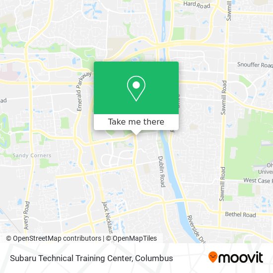 Subaru Technical Training Center map