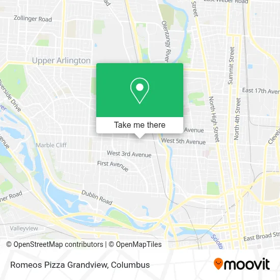 Romeos Pizza Grandview map