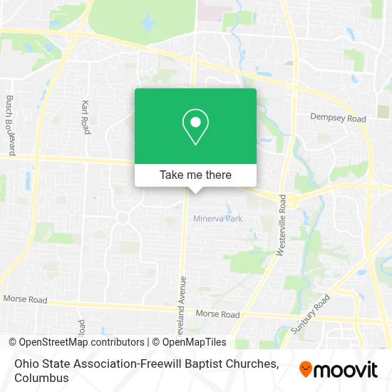 Ohio State Association-Freewill Baptist Churches map