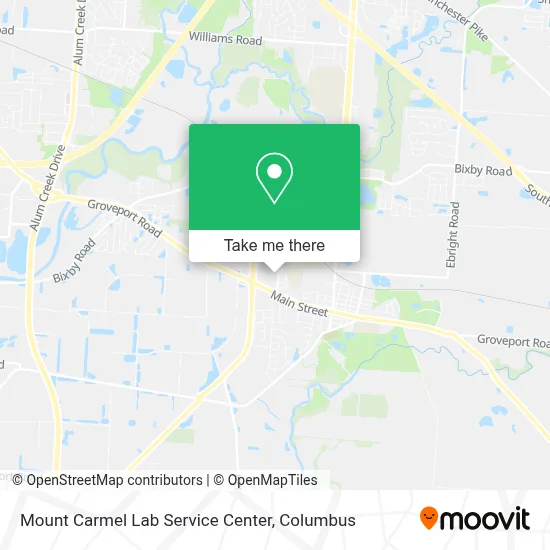 Mount Carmel Lab Service Center map