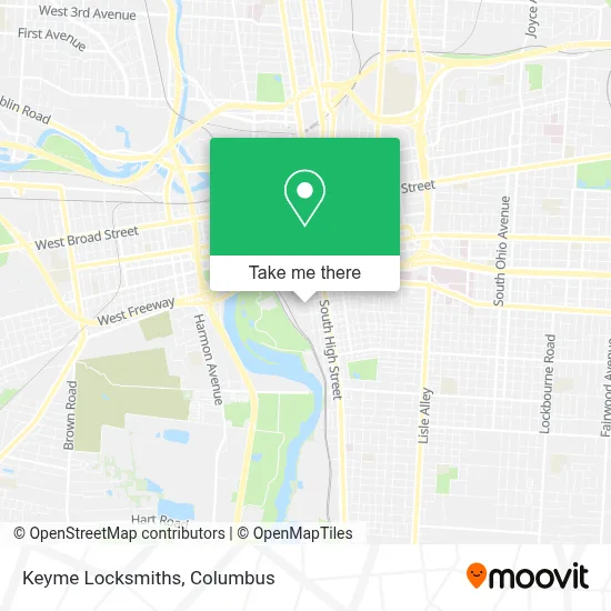 Keyme Locksmiths map