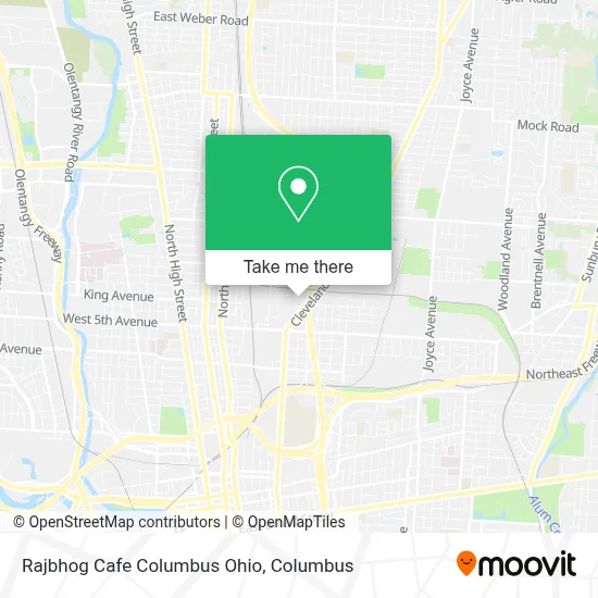 Rajbhog Cafe Columbus Ohio map