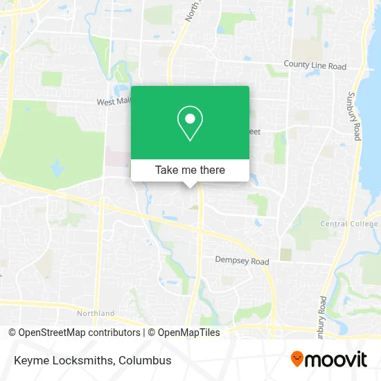 Keyme Locksmiths map