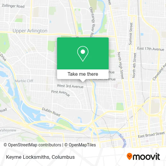 Keyme Locksmiths map