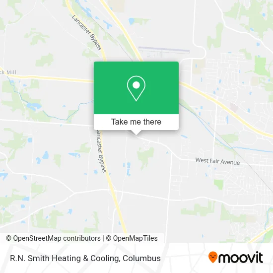 R.N. Smith Heating & Cooling map