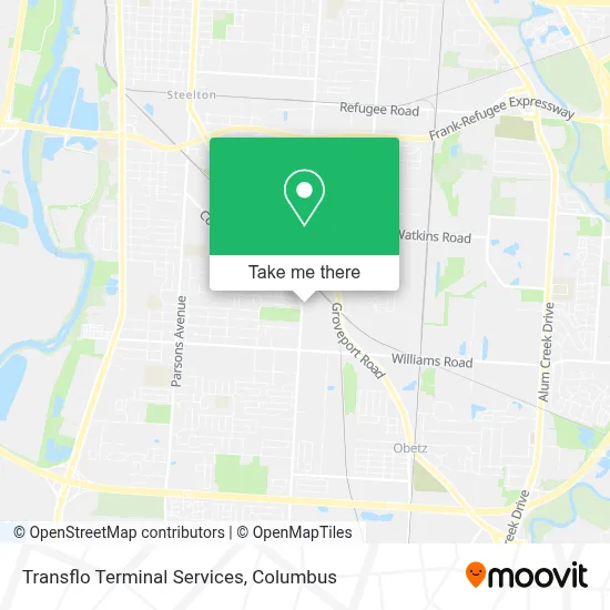 Transflo Terminal Services map