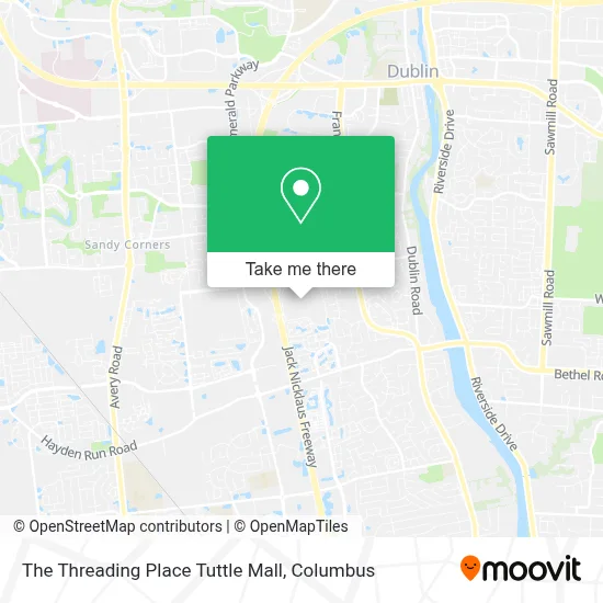The Threading Place Tuttle Mall map
