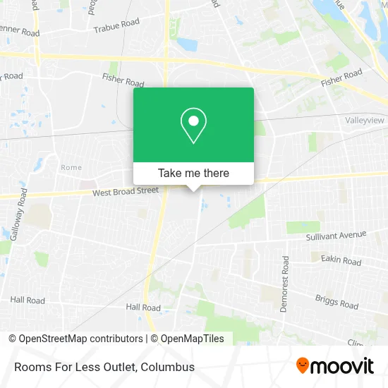 Rooms For Less Outlet map