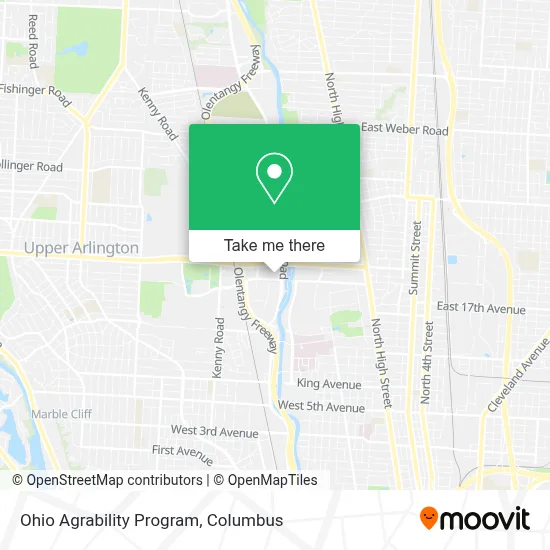 Ohio Agrability Program map