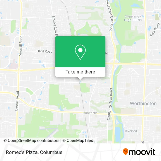 Romeo's Pizza map