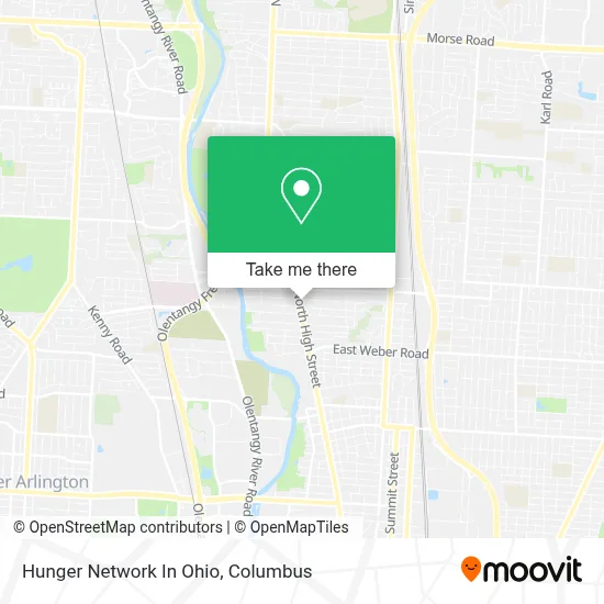 Hunger Network In Ohio map