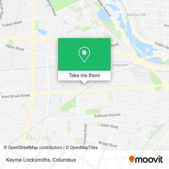 Keyme Locksmiths map