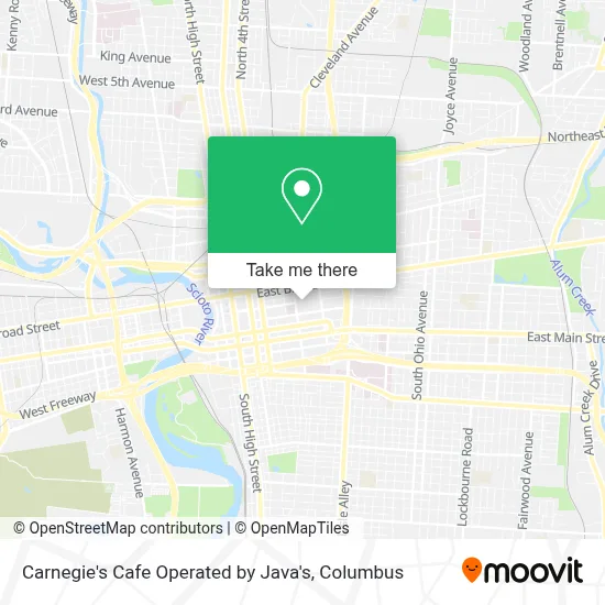 Carnegie's Cafe Operated by Java's map