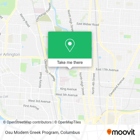 Osu Modern Greek Program map