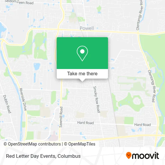 Red Letter Day Events map