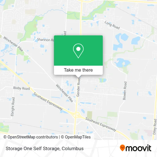 Storage One Self Storage map