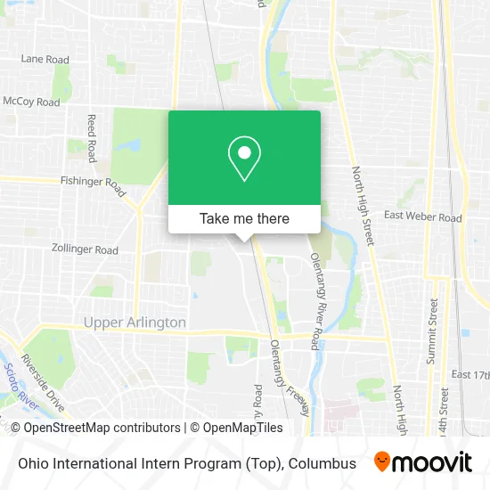 Ohio International Intern Program (Top) map