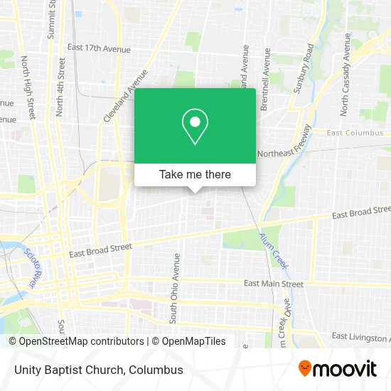 Unity Baptist Church map