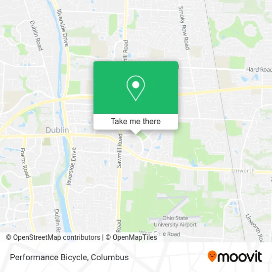 Performance Bicycle map