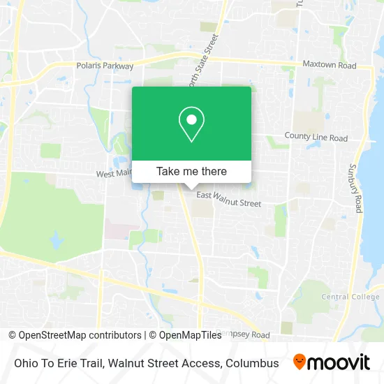 Ohio To Erie Trail, Walnut Street Access map