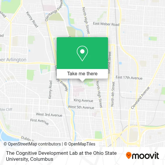 The Cognitive Development Lab at the Ohio State University map