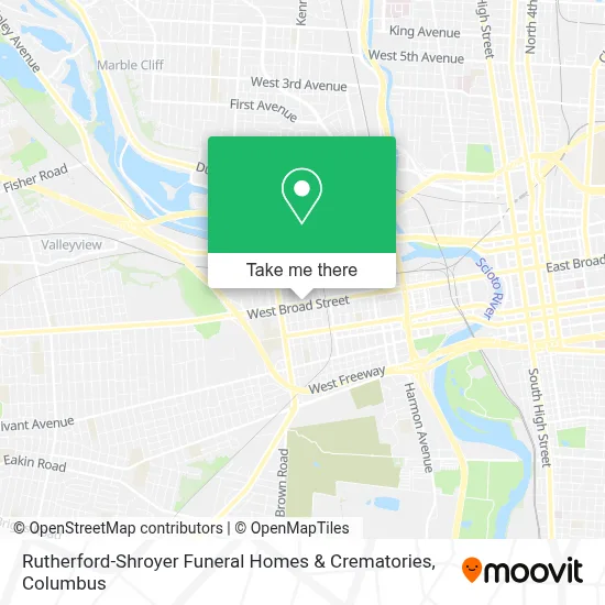 Rutherford-Shroyer Funeral Homes & Crematories map