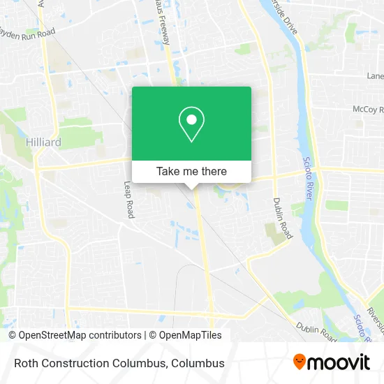 Roth Construction Columbus map