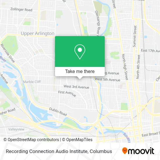 Recording Connection Audio Institute map