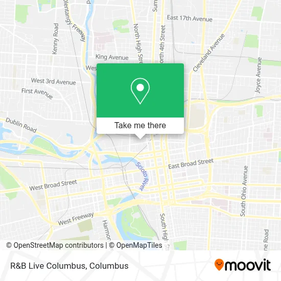 R&B Live Columbus map