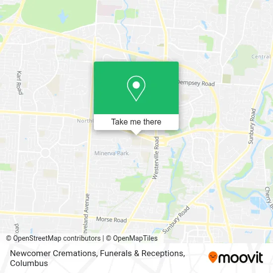 Newcomer Cremations, Funerals & Receptions map