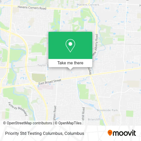 Priority Std Testing Columbus map