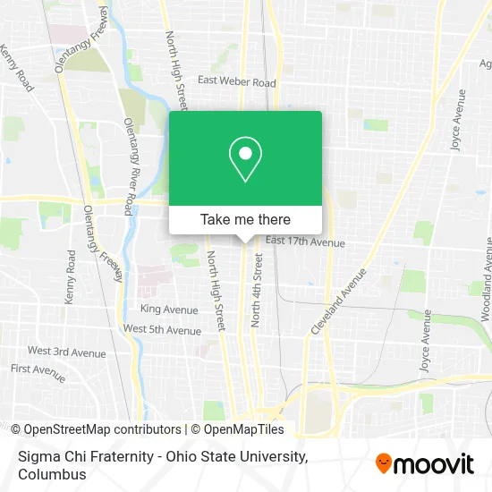 Sigma Chi Fraternity - Ohio State University map