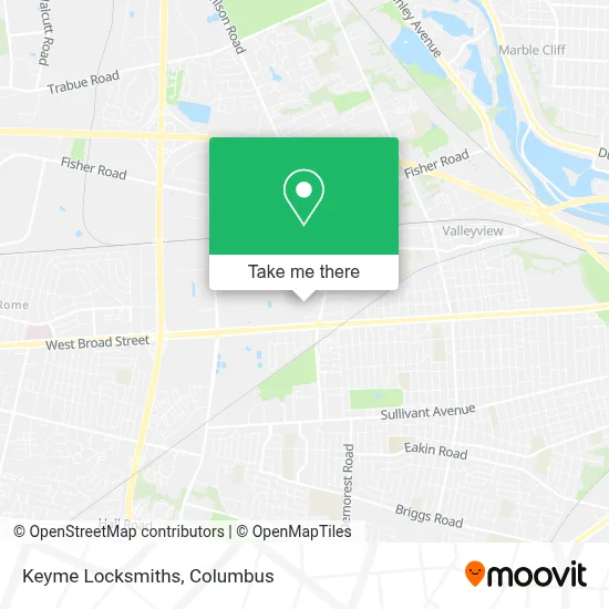 Keyme Locksmiths map