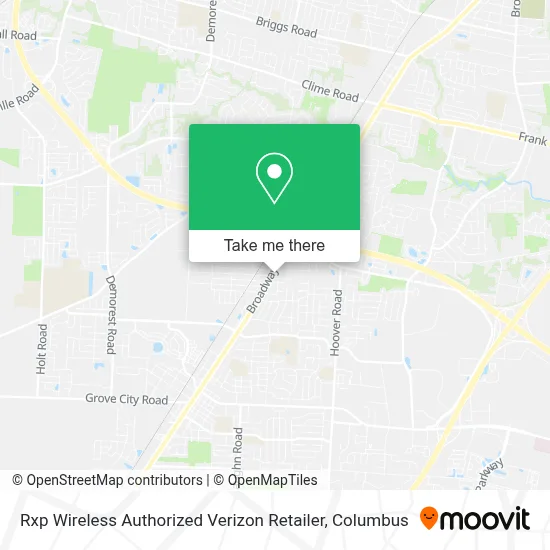 Rxp Wireless Authorized Verizon Retailer map