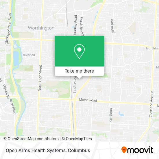 Open Arms Health Systems map
