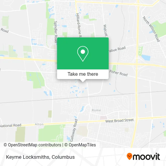 Keyme Locksmiths map