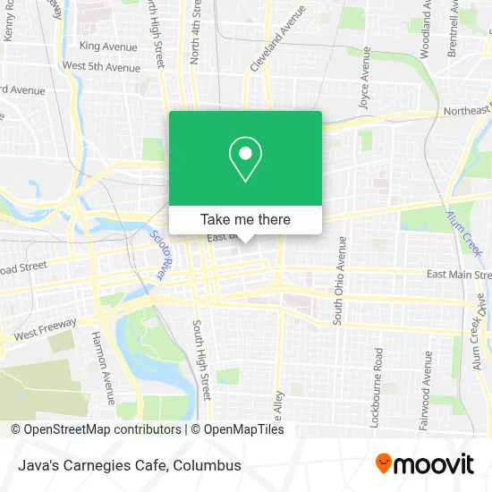 Java's Carnegies Cafe map