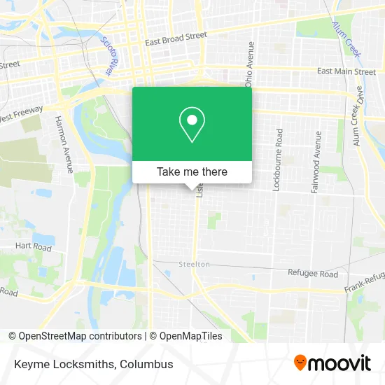 Keyme Locksmiths map
