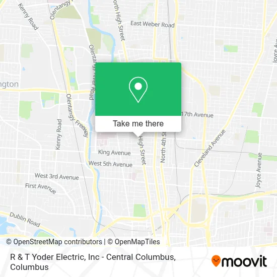R & T Yoder Electric, Inc - Central Columbus map