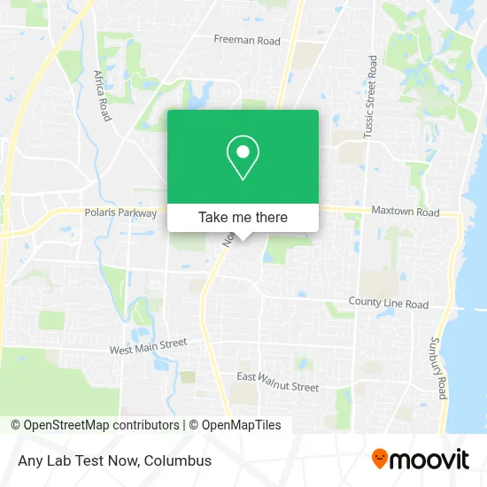 Any Lab Test Now map