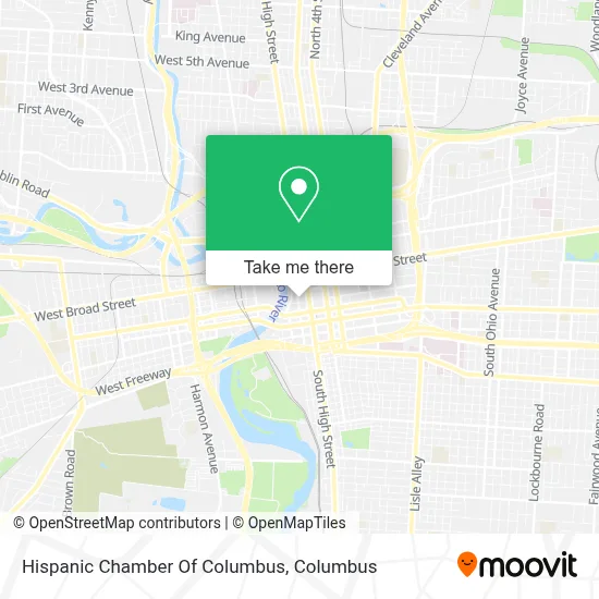 Hispanic Chamber Of Columbus map