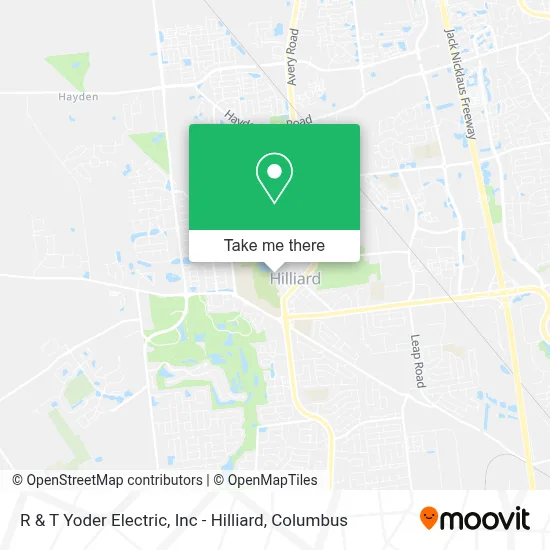 R & T Yoder Electric, Inc - Hilliard map