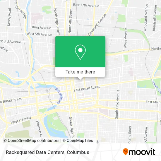 Racksquared Data Centers map