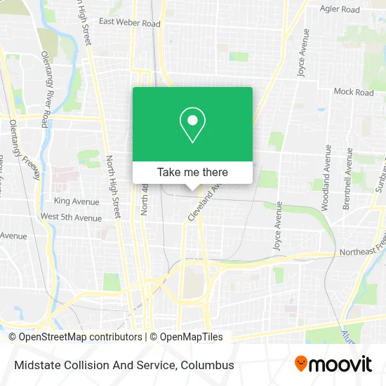 Midstate Collision And Service map