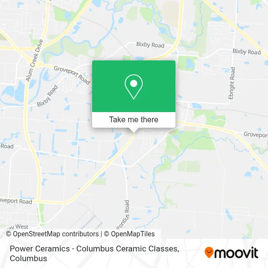 Power Ceramics - Columbus Ceramic Classes map