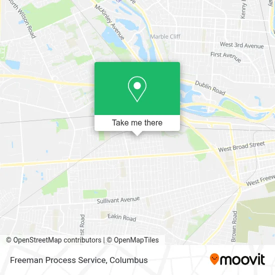 Freeman Process Service map