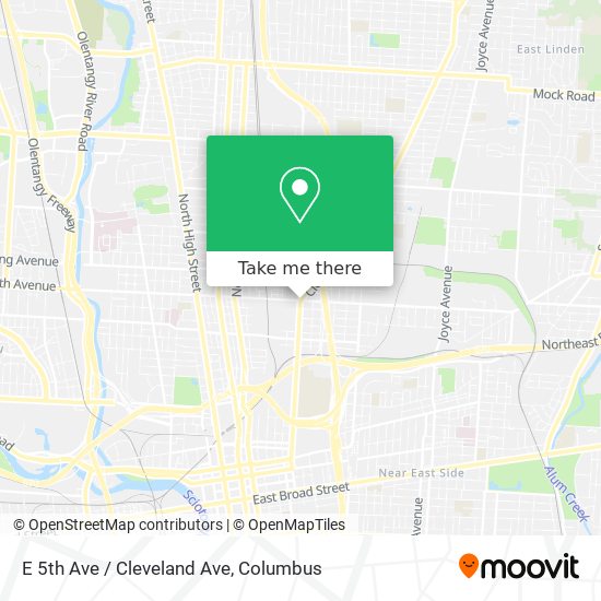 E 5th Ave / Cleveland Ave map
