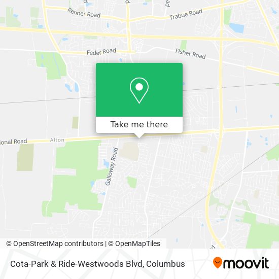 Mapa de Cota-Park & Ride-Westwoods Blvd